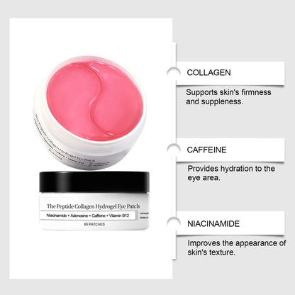Peptide Collagen Hydrogel Eye Patch Reduce Wrinkles Dark Circles with Copper Peptide Niacinamide Firming Hydrating Gel Eye Pads